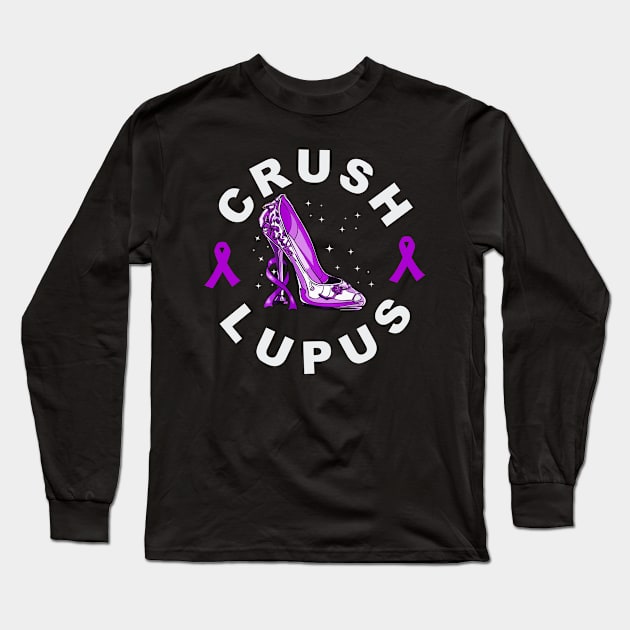 Crush Lupus Warrior Lupus Awareness Month Long Sleeve T-Shirt by mayamaternity